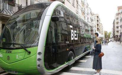 An electric bus manufactured by Irizar