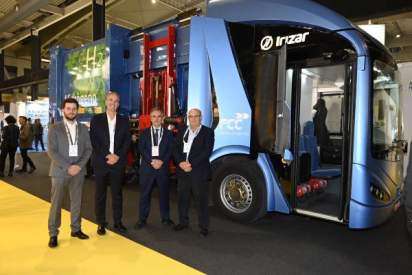 Hydrogen-powered truck.