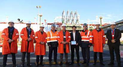 Event to commemorate the arrival of the 1,000th LNG carrier to BBG.